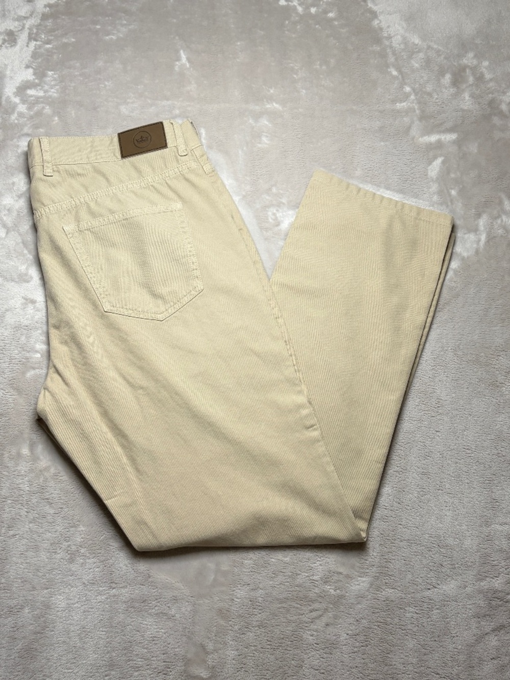 Peter Millar Crown Vintage Canvas 5 Pocket Pants Mens (Fits 36x31) Beige Golf